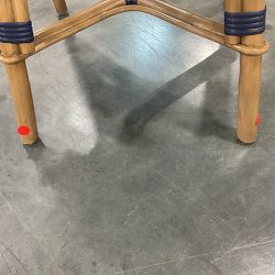 OPEN BOX: Parisian Bistro Woven Side Chair, Blue/White