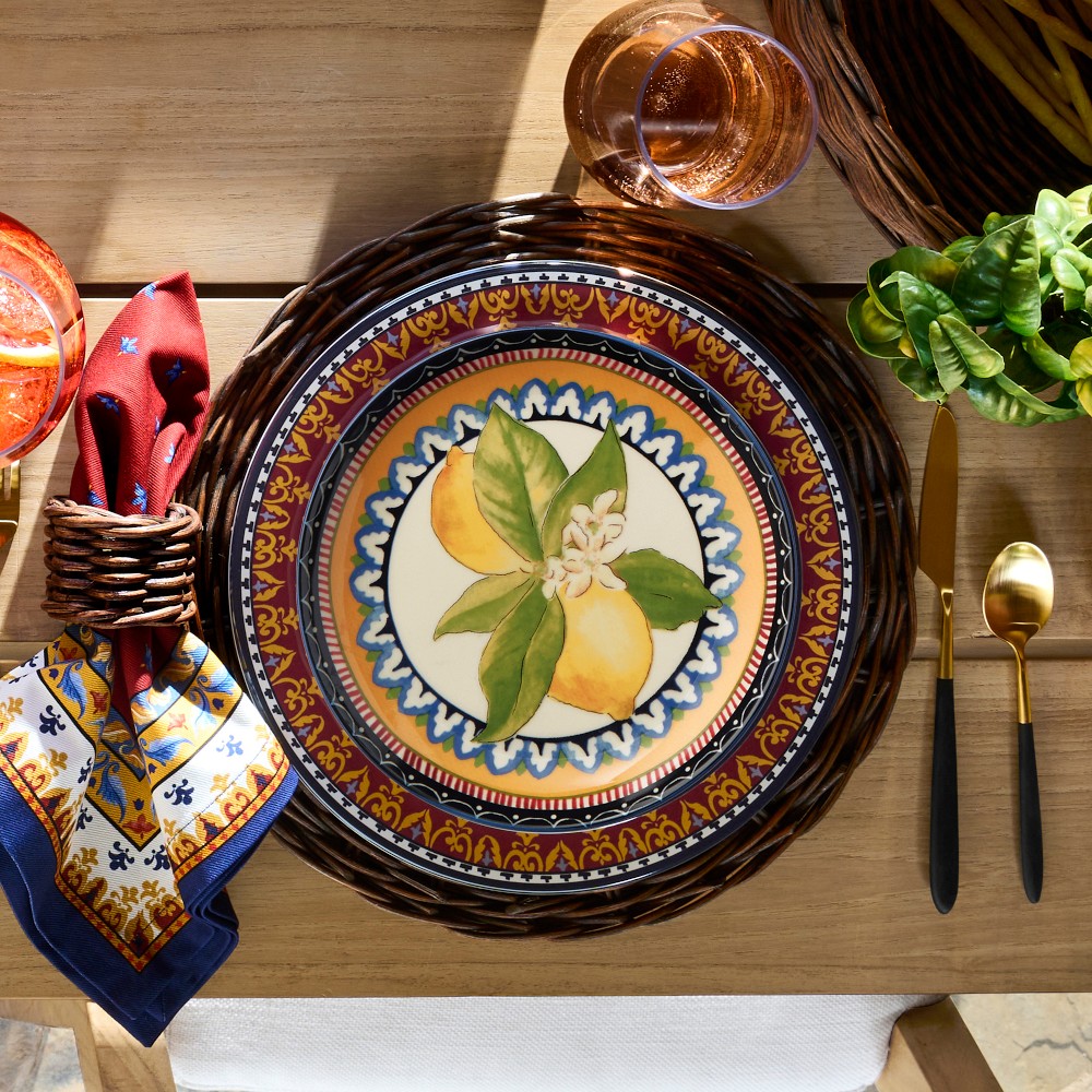 Sicily Ceramic Appetizer Plates, Set of 4