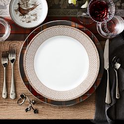 Plymouth Gate Rim Dinner Plates, Set of 4