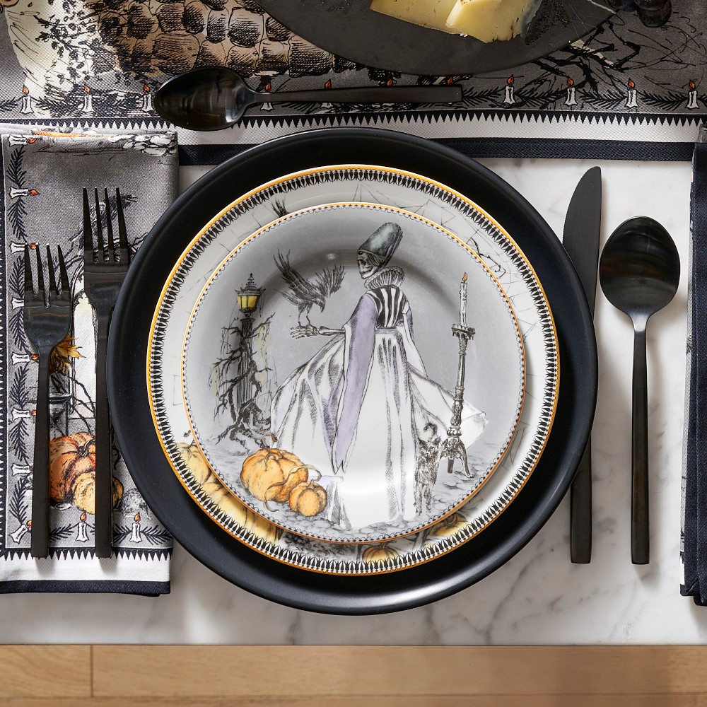 Haunted Hosts Appetizer Plates, Set of 4