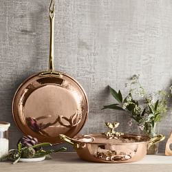 Ruffoni Historia Hammered Copper 11-Piece Cookware Set with Olivewood Tools