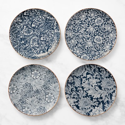Morris &amp; Co. x Williams Sonoma Bluebell Salad Plates, Set of 4, Mixed