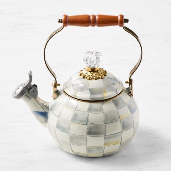 MacKenzie-Childs Sterling Check Whistling Tea Kettle | Williams Sonoma