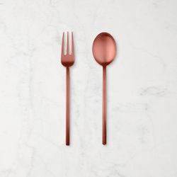 Mepra Due 2-Piece Serving Set, Brushed Bronze