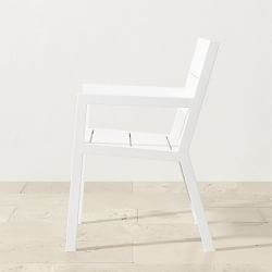 Larnaca Outdoor White Metal Dining Armchair
