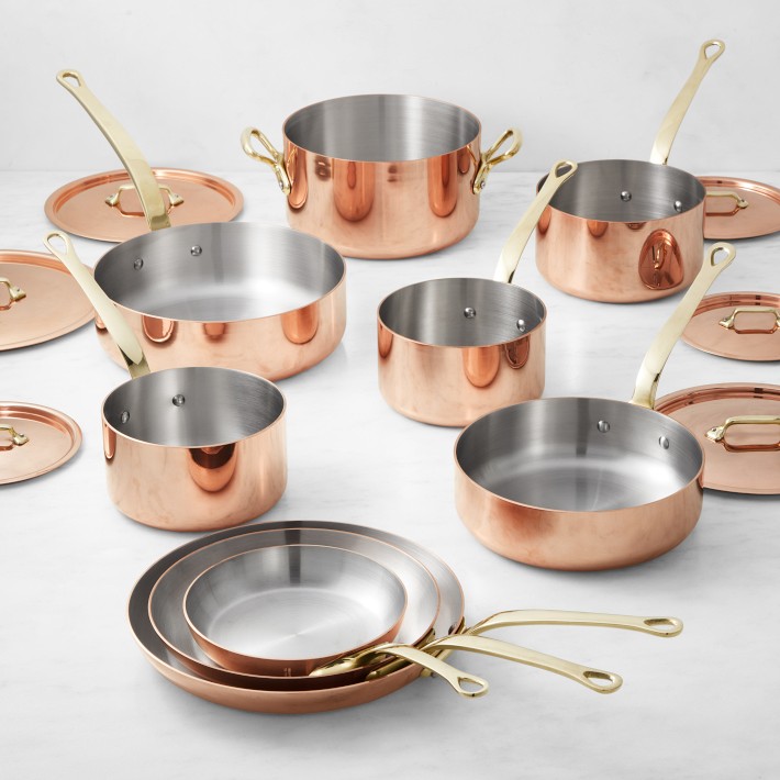 COPPER 鍋・やかんセット MC-1000 Viking 3-Ply Hammered Copper Clad 10-Piece Cookware Set with Glass Lid