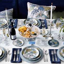Scalamandr&#233; x Williams Sonoma Sea of Trees Dinner Plates