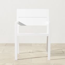 Larnaca Outdoor White Metal Dining Armchair