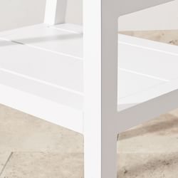 Larnaca Outdoor White Metal Dining Armchair