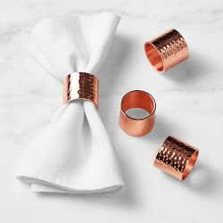 Hammered Napkin Rings, Set of 4
