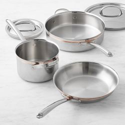 Williams Sonoma Signature Thermo-Clad™ Copper Pro 5-Piece Cookware Set