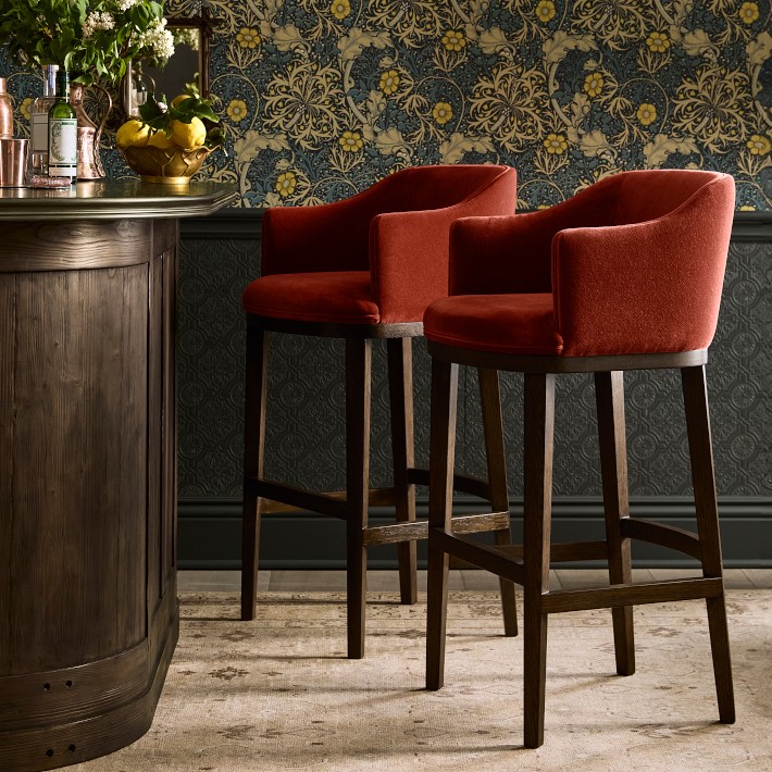 Harding Upholstered Counter Bar Stool Williams Sonoma