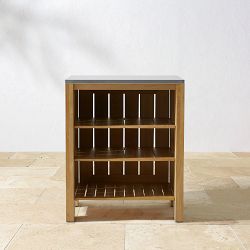 Larnaca Outdoor Teak Kitchen Convertible Refrigerator Cabinet