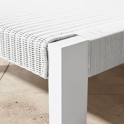 Larnaca Outdoor White Metal x All-Weather Weave Chaise