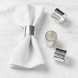 Hammered Napkin Rings, Set of 4