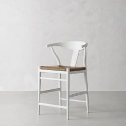Baldwin Counter Stool, White