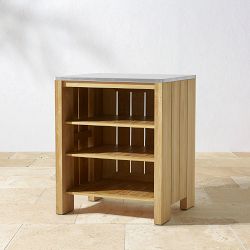 Larnaca Outdoor Teak Kitchen Convertible Refrigerator Cabinet
