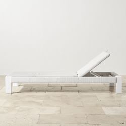 Larnaca Outdoor White Metal x All-Weather Weave Chaise