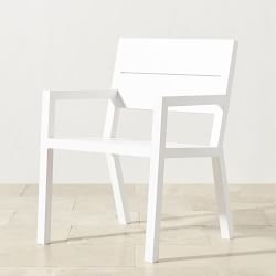 Larnaca Outdoor White Metal Dining Armchair