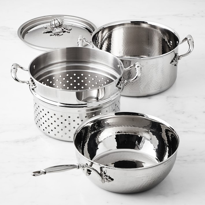 Ruffoni Opus Prima Hammered Stainless-Steel Pasta Cookware Set