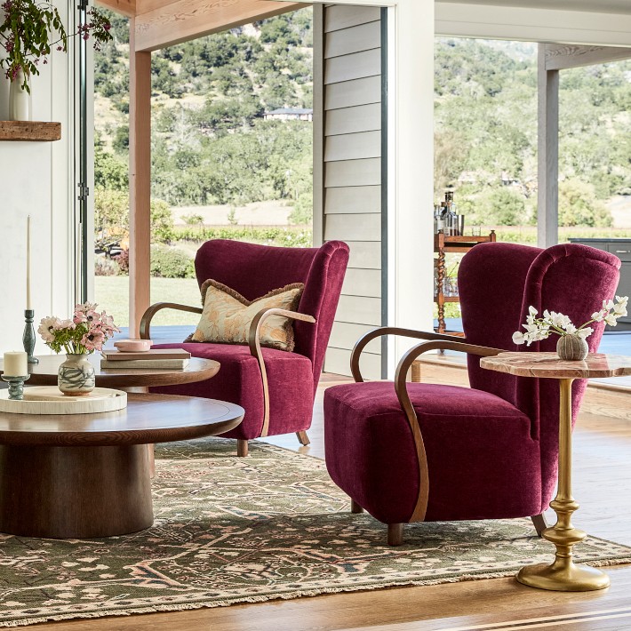 Corban Bentwood Occasional Chair | Williams Sonoma