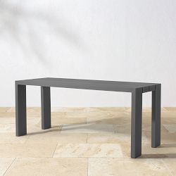 Larnaca Outdoor Slate Grey Metal Dining Table (72&quot;)