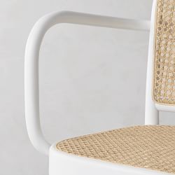 Ton 811 Caned Dining Armchair, White