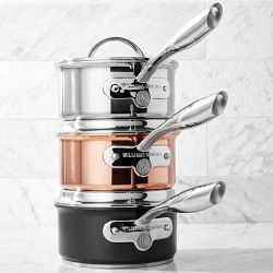 WILLIAMS-SONOMA ステンレス鍋 蓋付き 中型 WILLIAMS-SONOMA ステンレス鍋 蓋付き 中型