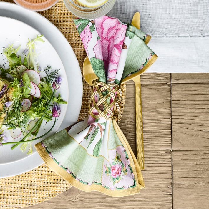 Canton Rose Floral Napkins | Williams Sonoma