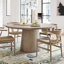 Radius 60&quot; Round Dining Table &amp; Baldwin Dining Chairs