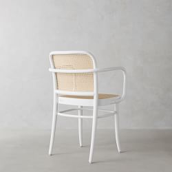 Ton 811 Caned Dining Armchair, White