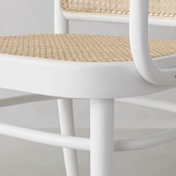 Ton 811 Caned Dining Armchair, White