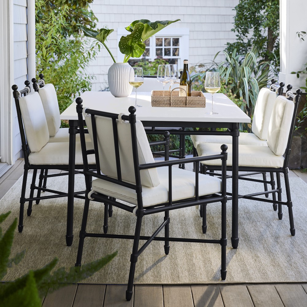Calistoga Fibrestone Dining Table &amp; Calistoga Dining Chairs (72&quot;)