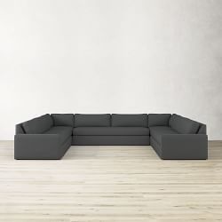 Ghent Square Arm Slipcovered 5-Piece U-Shape Sofa (165&quot;)