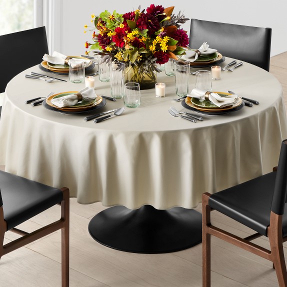 Damask Round Tablecloth | Williams Sonoma