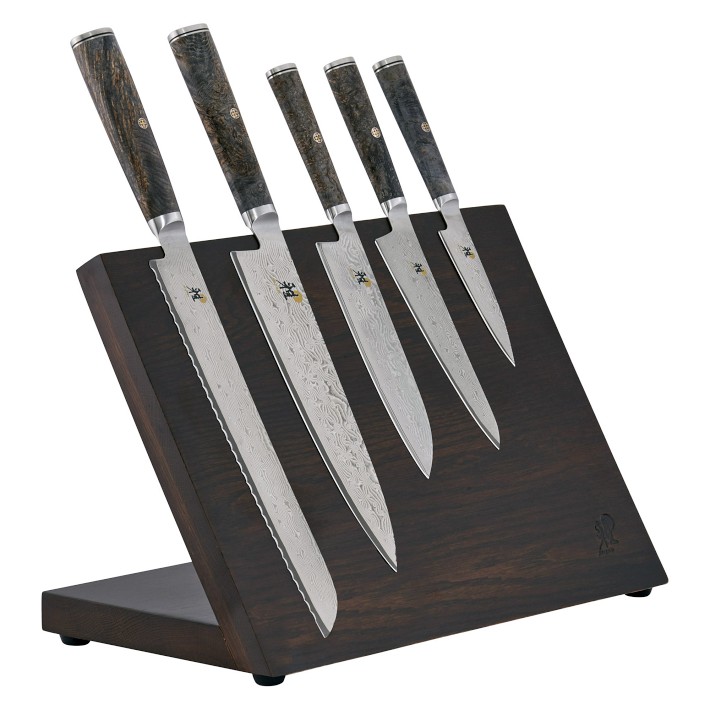 Miyabi Black Magnetic Easel Knife Block, 8-Piece | Williams Sonoma