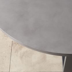 Larnaca Outdoor Slate Grey Metal Fiberstone Round Dining Table (60&quot;)