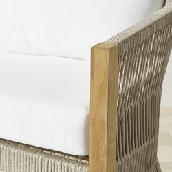 Pasadena Outdoor Teak and Rope Sofa (76&quot;)