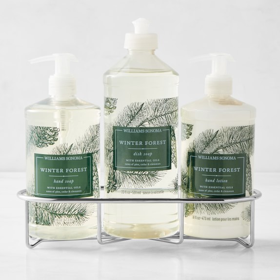 Williams Sonoma Winter Forest Hand Soap, Dish Soap & Lotion 4-Piece Set