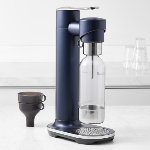 Breville InFizz Fusion Sparkling Beverage Maker without CO2 Cylinder, Damson Blue