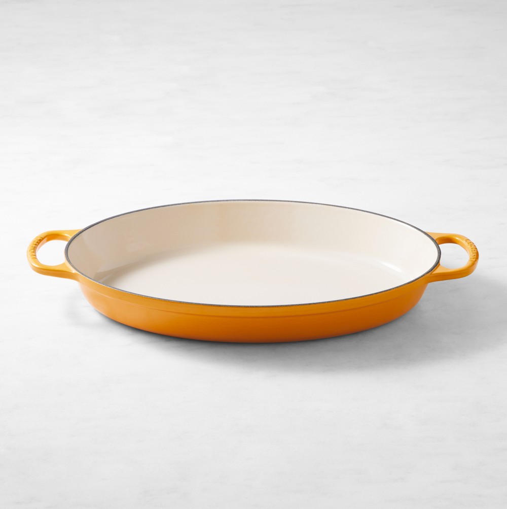 Le Creuset Signature Enameled Cast Iron Oval Gratin Baker - 3-Qt., Nectar