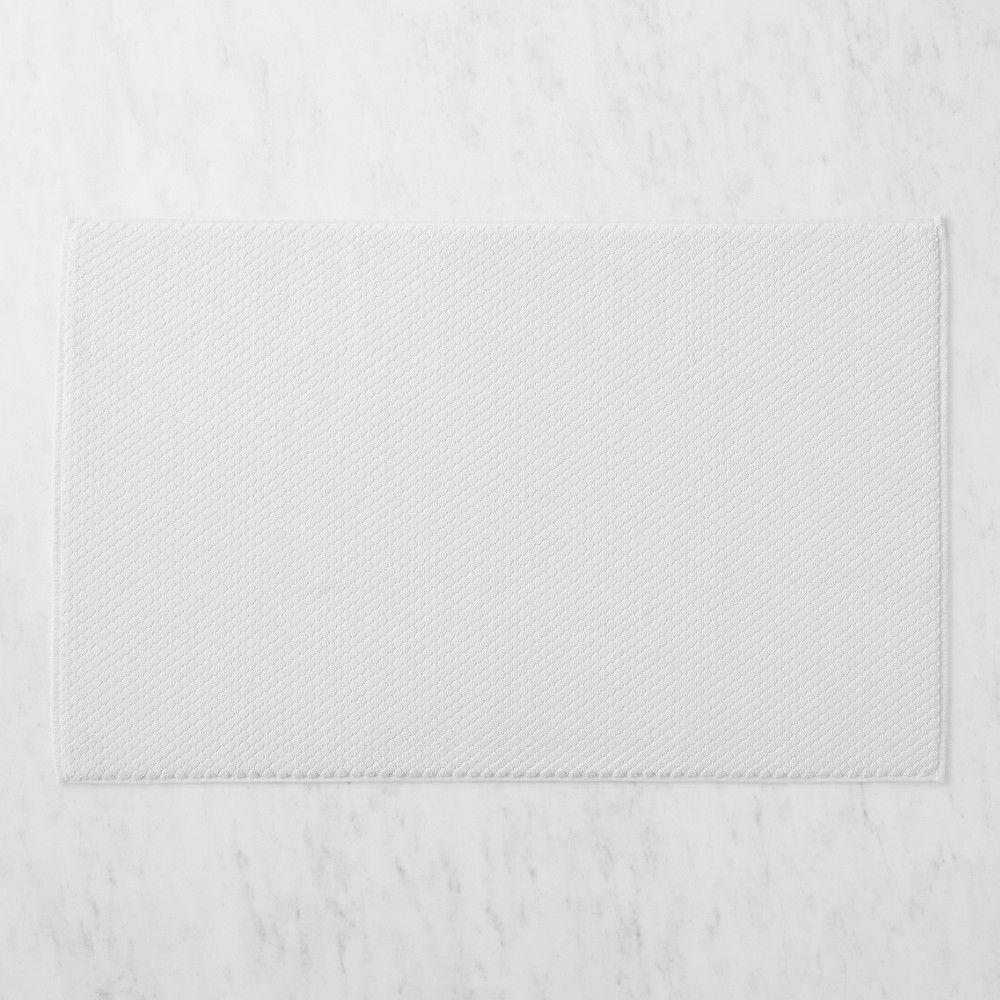 Textured Bath Rug - White