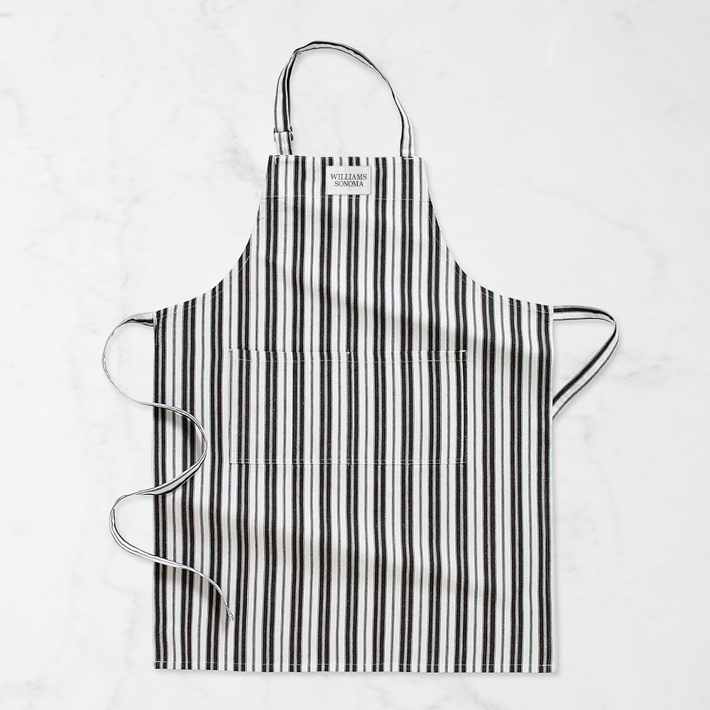 Williams Sonoma Classic Stripe Apron - Jet Black