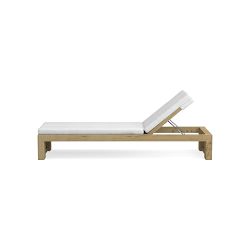 Larnaca Outdoor Chaise Cushion, Sunbrella Performance Canvas, White