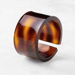 Tortoise Shell Napkin Rings, Set of 4