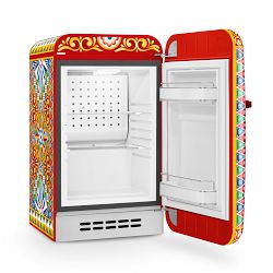 SMEG Dolce &amp; Gabbana Fab 5 Refrigerator, Sicily Is My Love