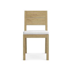 OPEN BOX: Larnaca Outdoor Dining Side Chair Cushion, Sunbrella Performance Canvas, White