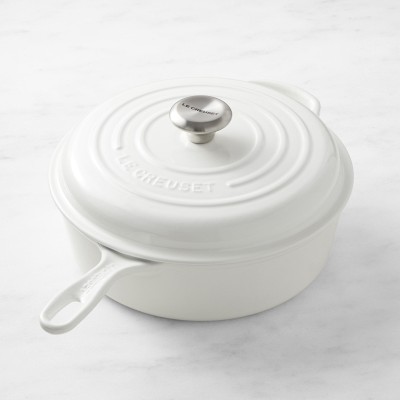 Le Creuset Enameled Cast Iron Cassadou Saut&#233; Pan, 3 3/4-Qt., White