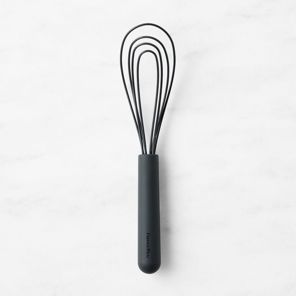Greenpan Silicone Flat Whisk, Charcoal Grey