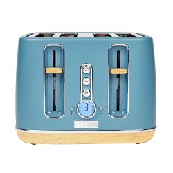 Haden Dorchester 4-Slice Wide Slot Toaster, Stone Blue